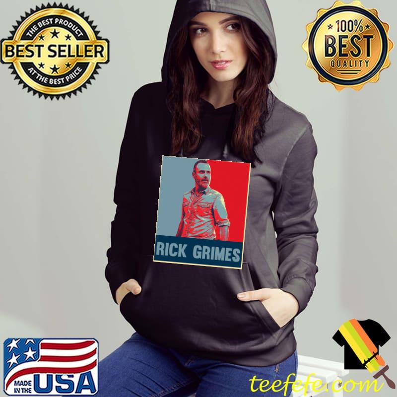 Rick grimes graphic portrait the walking dead classic s Hoodie Rick grimes graphic portrait the walking dead classic s Hoodie