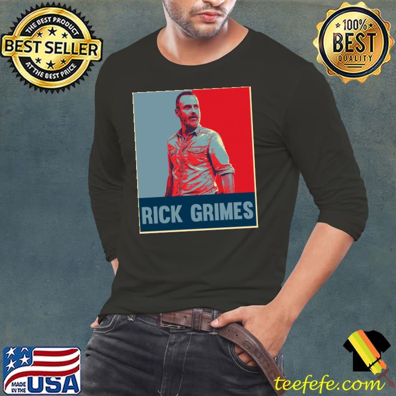 Rick grimes graphic portrait the walking dead classic s Long Sleeve Tee Rick grimes graphic portrait the walking dead classic s Long Sleeve Tee