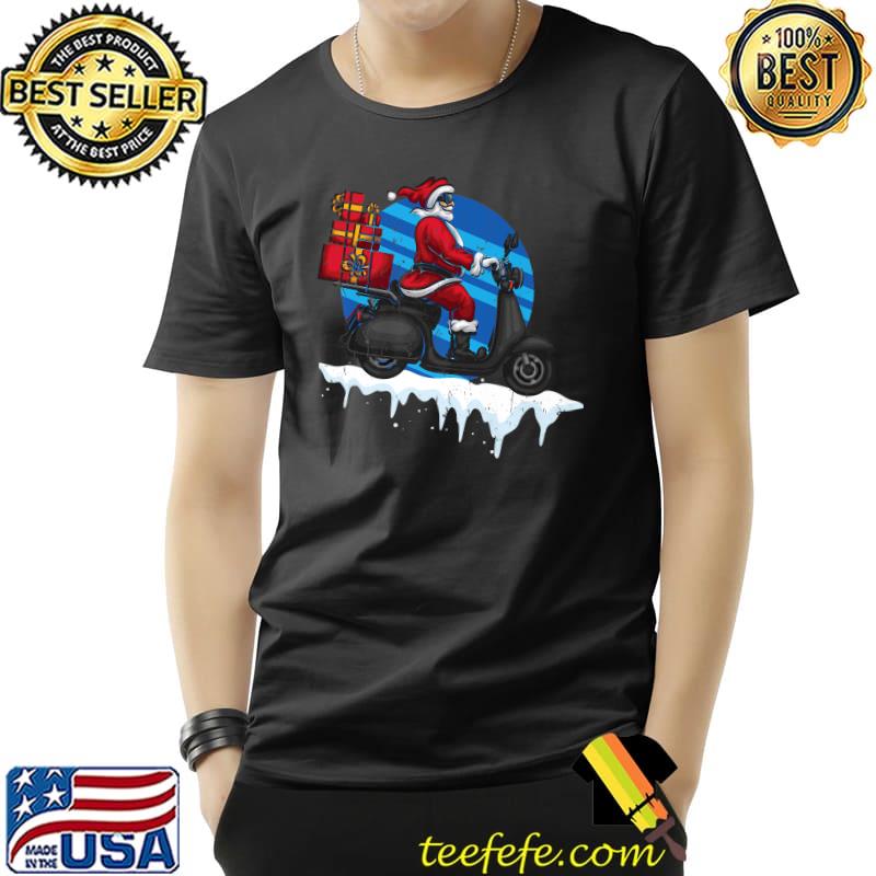 Santa Claus Riding Mobility Scooter Christmas Vintage T-Shirt