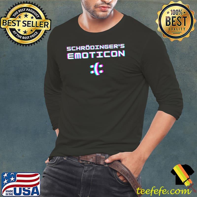 Schrödinger's emojI smiley glitch classic s Long Sleeve Tee Schrödinger's emojI smiley glitch classic s Long Sleeve Tee