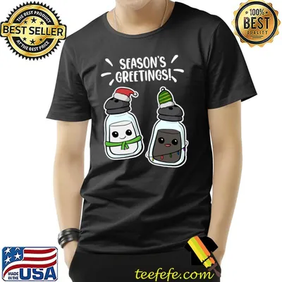 Season's Greetings Salt And Pepper Shaker Christmas T-Shirt