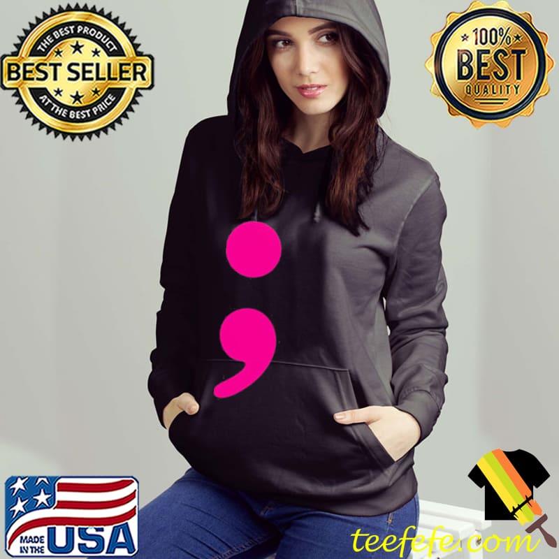 Simple semI colon pink 13 reasons why classoc s Hoodie Simple semI colon pink 13 reasons why classoc s Hoodie