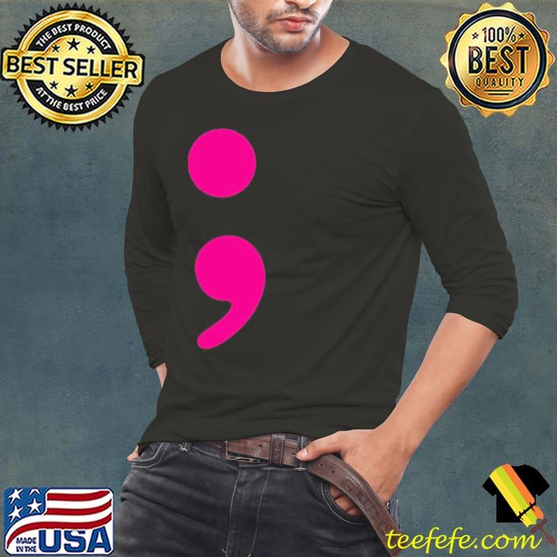 Simple semI colon pink 13 reasons why classoc s Long Sleeve Tee Simple semI colon pink 13 reasons why classoc s Long Sleeve Tee