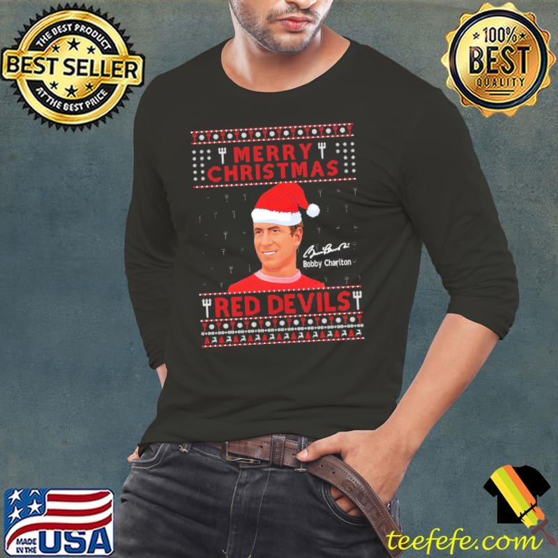 Sir bobby charlton manchester united merry christmas red evil s Long Sleeve Tee Sir bobby charlton manchester united merry christmas red evil s Long Sleeve Tee