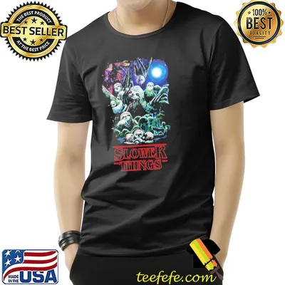 Slower things sloths stranger things 4 art trending classic shirt