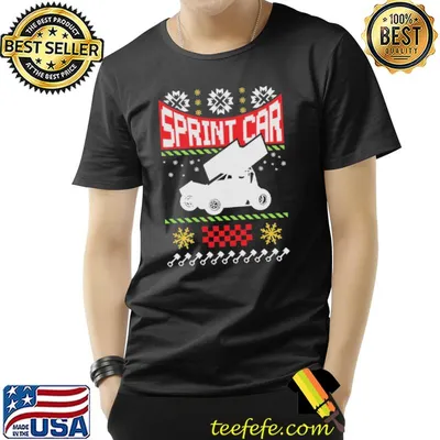 Sprint car racer ugly christmas classic shirt