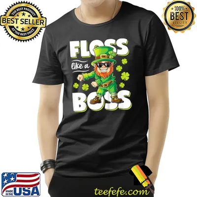St Patrick Day Floss Like A Boss Leprechaun Cute Toddler Boy T-Shirt
