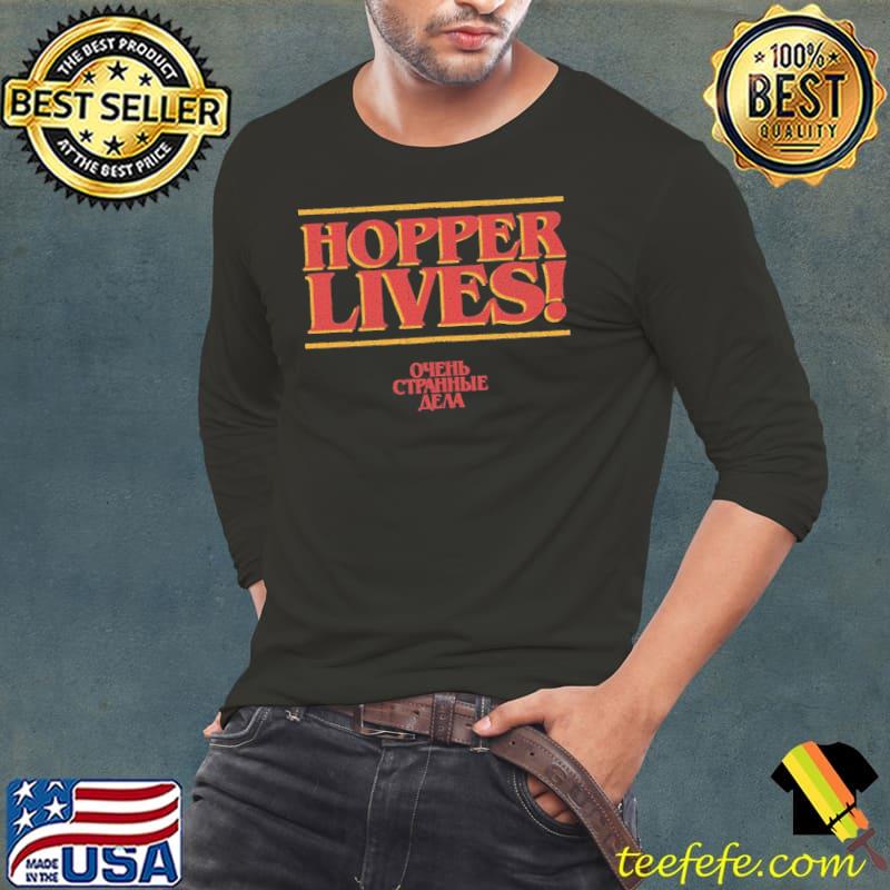 Stranger things quotes 4 hopper lives logo classic s Long Sleeve Tee Stranger things quotes 4 hopper lives logo classic s Long Sleeve Tee