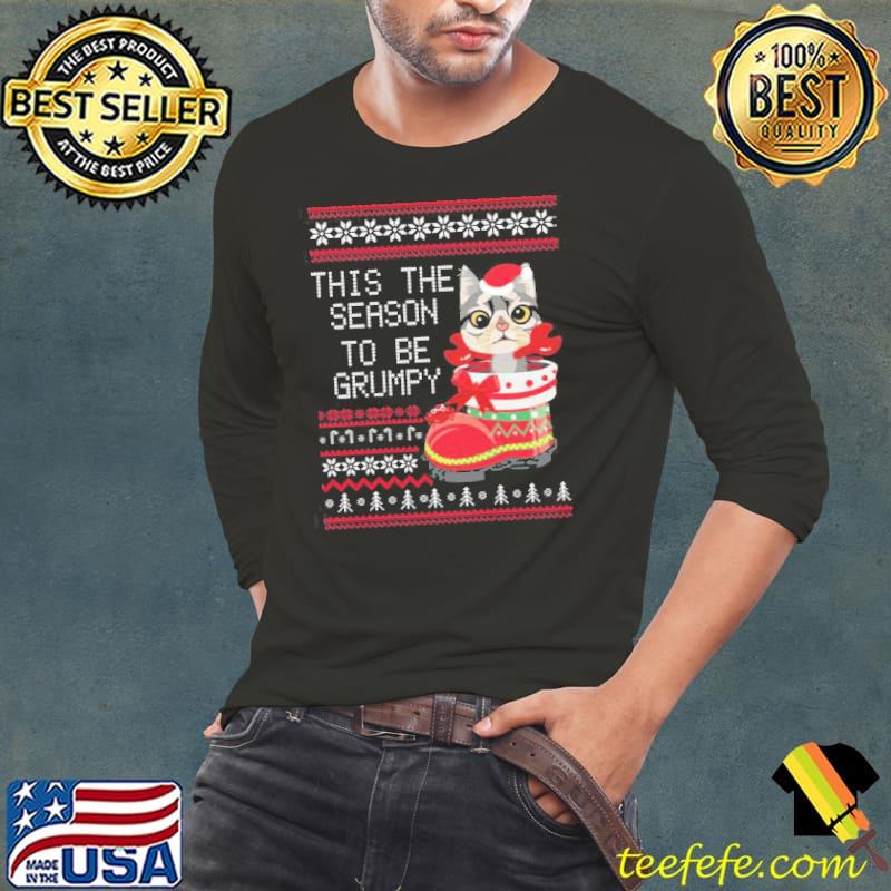 This the season to be grumpy christmas cat trending s Long Sleeve Tee This the season to be grumpy christmas cat trending s Long Sleeve Tee