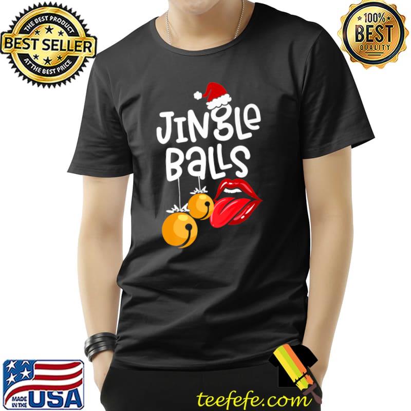 Tinsel Tits And Jingle Balls Lips Matching Christmas Couple T-Shirt