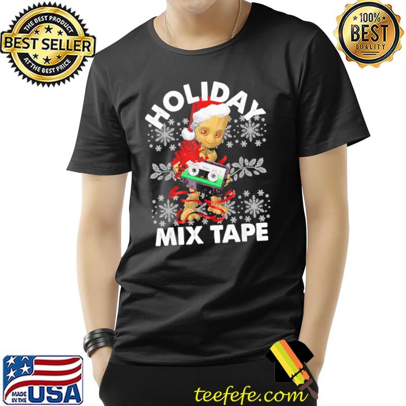 Tree mix tape christmas groot Marvel classic shirt