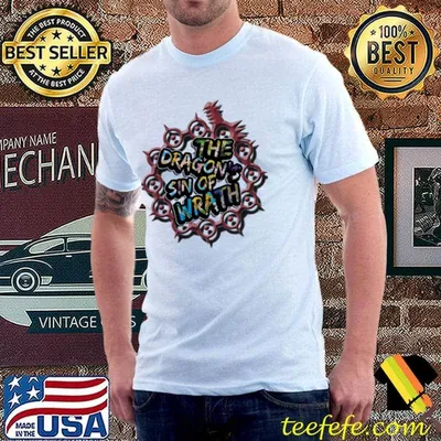 Typography meliodos sin of wrath v1 seven deadly sins shirt