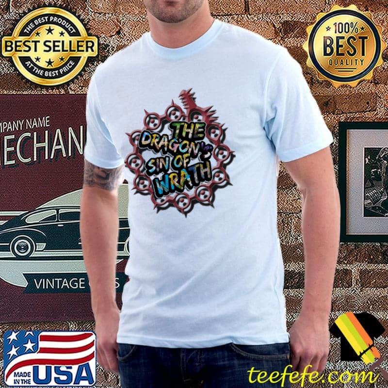 Typography meliodos sin of wrath v1 seven deadly sins shirt