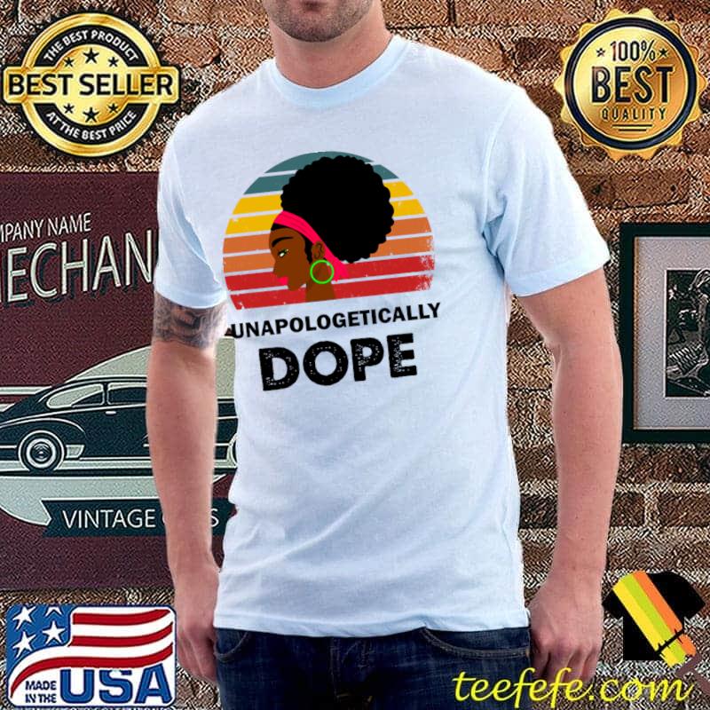 Unapologetically Dope Black Women Vintage Sunset T-Shirt