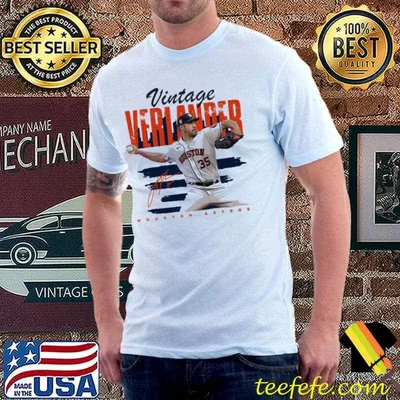 Vintage picher justin verlander no 35 graphic sport shirt