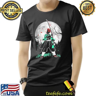 Vintage slayers demon anime art blood moon classic shirt