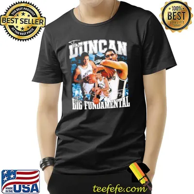Vintage tim duncan the big fundamental san antonio spurs shirt