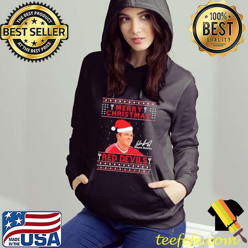 Wayne rooney manchester united merry christmas red devil classic s Hoodie Wayne rooney manchester united merry christmas red devil classic s Hoodie