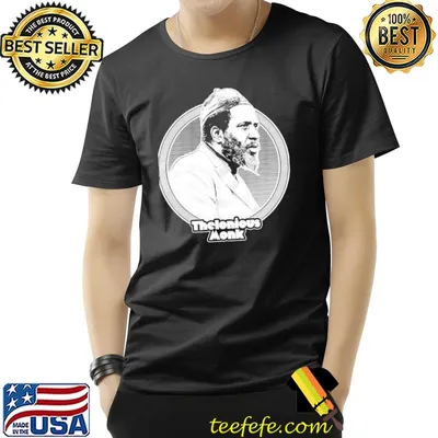 White portrait thelonious monk jazz music classic shirt