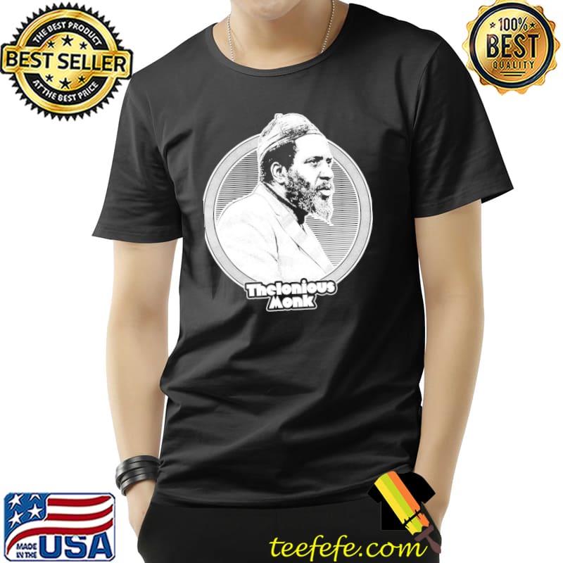 White portrait thelonious monk jazz music classic shirt