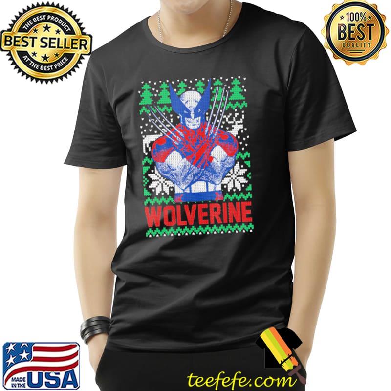 Wolve christmas Marvel tree ugly classic shirt