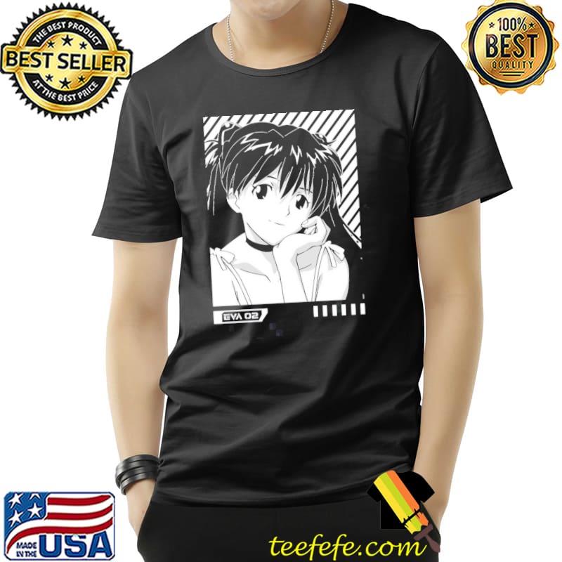 02 asuka langley soryu neon genesis evangelion retro style shirt