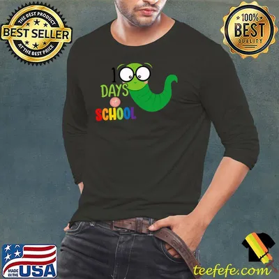 100 days of school kindergarten 100th day of school worm T-Shirt