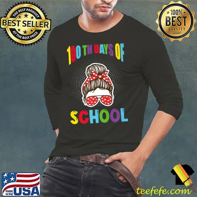 100th Days Of School Messy Bun Sunglasses Autism Awareness T-Shirt