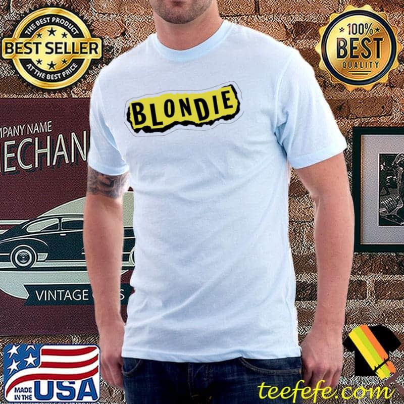 American blondie rock band logo design shirt