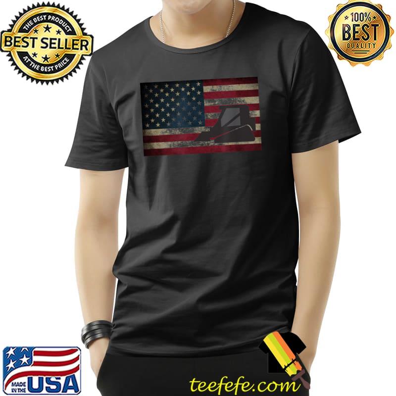 American Flag Track Skid Steer T-Shirt Unisex American Flag Track Skid Steer T-Shirt Unisex