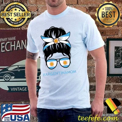 Argentinian Mom Argentina Mommy Mama Argentine Flag T-Shirt