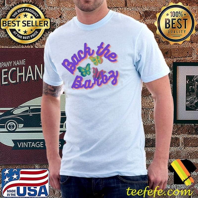Back the barbz nickI minaj with butterflies design shirt Back the barbz nickI minaj with butterflies design shirt