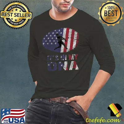 Baseball It's In My Dna Fingerprint American Flag T-Shirt