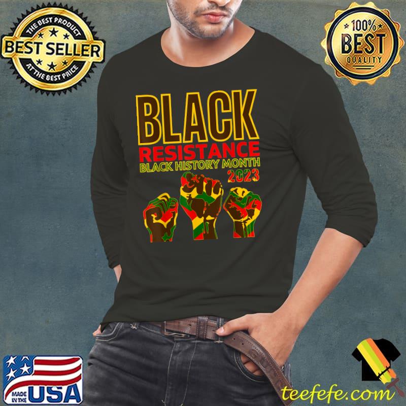 Black History Month 2023 Black Resistance Strong Hands Watercolor T-Shirt