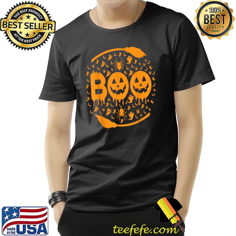 Boo Halloween Costume Spiders Ghosts Pumkin Witch Hat T-Shirt Unisex Boo Halloween Costume Spiders Ghosts Pumkin Witch Hat T-Shirt Unisex