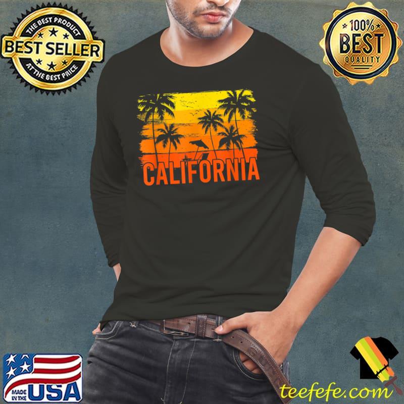 California Palm Trees Retro Vintage Sunset T-Shirt