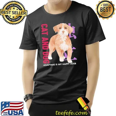 Cat and dog naptime is my happy hour japanese art classic shirt