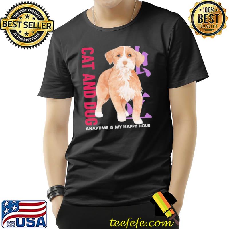 Cat and dog naptime is my happy hour japanese art classic shirt