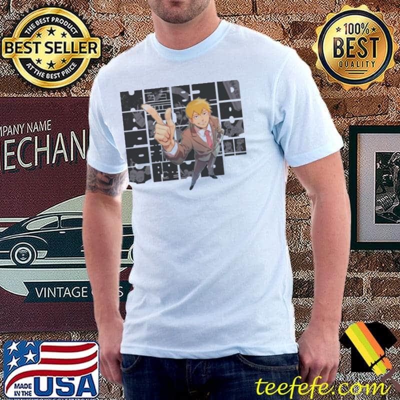 Character in mob psycho 100 arataka reigen classic shirt