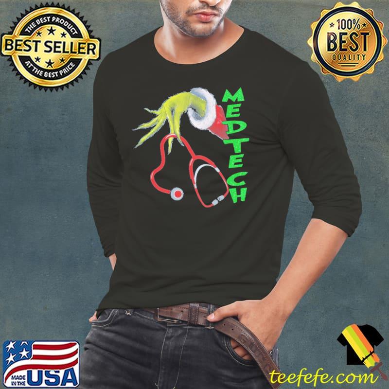 Christmas Grinch Med Tech Shirt Long Sleeve Tee Christmas Grinch Med Tech Shirt Long Sleeve Tee
