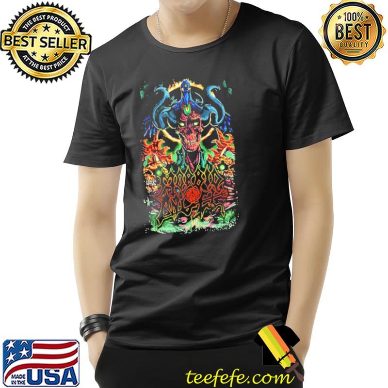 Colorful of morbid angel merch graphic art trending classic shirt