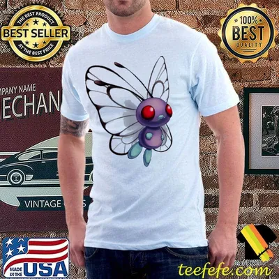 Cute butterfree art in Pokemon anime classic shirt
