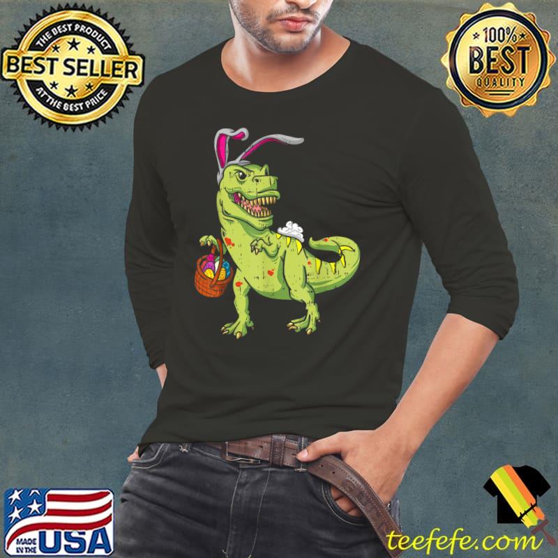Cute T-Rex Egg Hunter Boys Bunny Dinosaur Easter Day T-Shirt