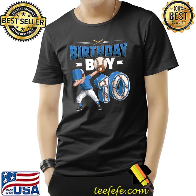 Dabbing boy 10 year old baseball player 10th birthday party T-Shirt Unisex Dabbing boy 10 year old baseball player 10th birthday party T-Shirt Unisex