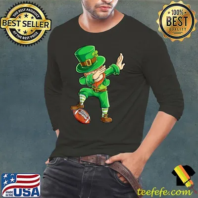 Dabbing Leprechaun Football St Patricks Day Sports T-Shirt