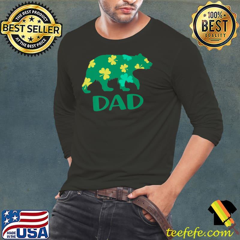 Dad Bear Shamrock St Patricks Day Gifts Family T-Shirt