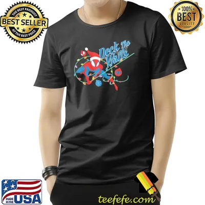 Deck the walls holidays spider man design classic shirt