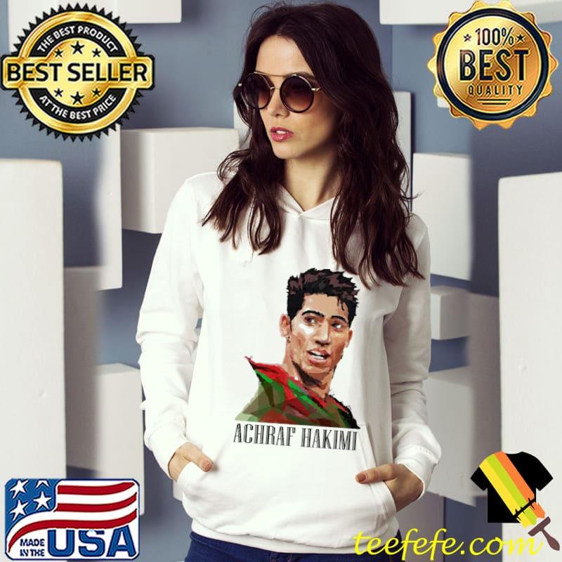 Digital portrait achraf hakimI Football Morocco world cup 2022 s Hoodie Digital portrait achraf hakimI Football Morocco world cup 2022 s Hoodie