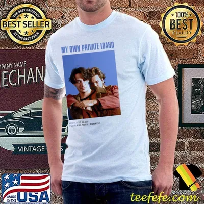 Directed by gus van sant my own private Idaho 1991 keanu reeves and river phoenix portrait classic shirt