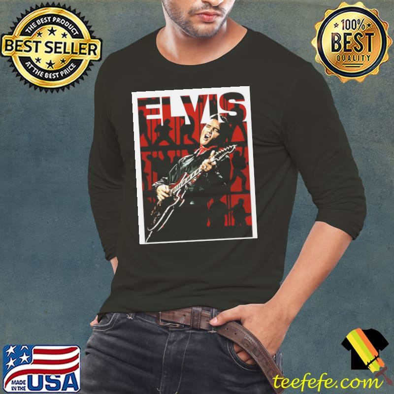 Elvis presley red illustration guitarist classic s Long Sleeve Tee Elvis presley red illustration guitarist classic s Long Sleeve Tee